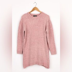 Lulu’s Dusty Pink Chenille Knit Sweater Dress